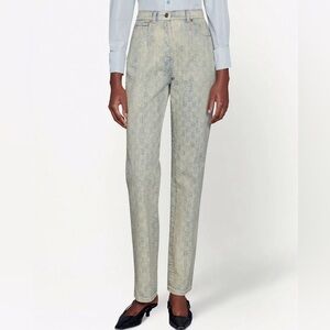 Gucci GG jacquard denim straight-leg jeans